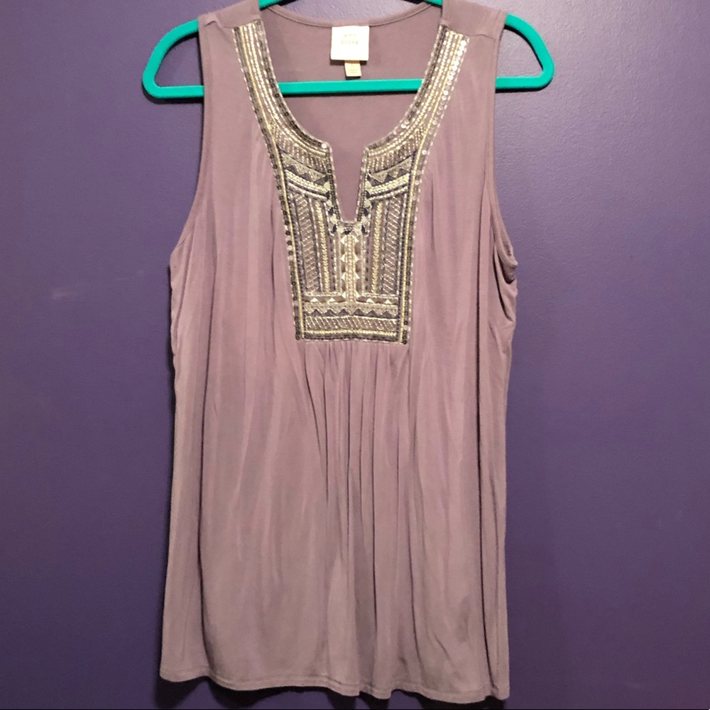 Knox Rose Sleeveless Purple Top